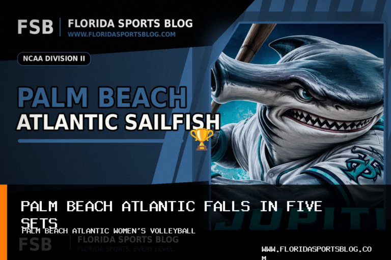 Palm Beach Atlantic University Athletics women's volleyball team loses to UIndy in five sets featured image
