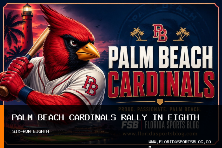 Palm Beach Cardinals Rally for Six Runs in Eighth to Beat Jupiter Hammerheads 8-4 featured image