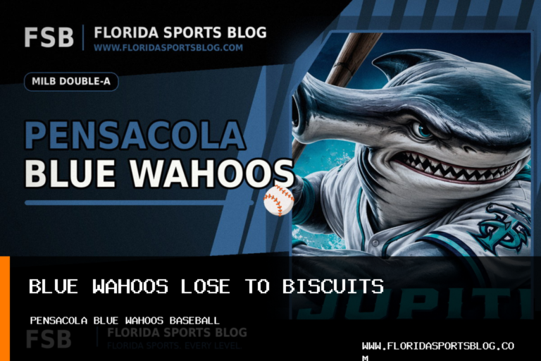Pensacola Blue Wahoos Lose 7-2 to Montgomery Biscuits After Joey Volini Leaves in Third featured image