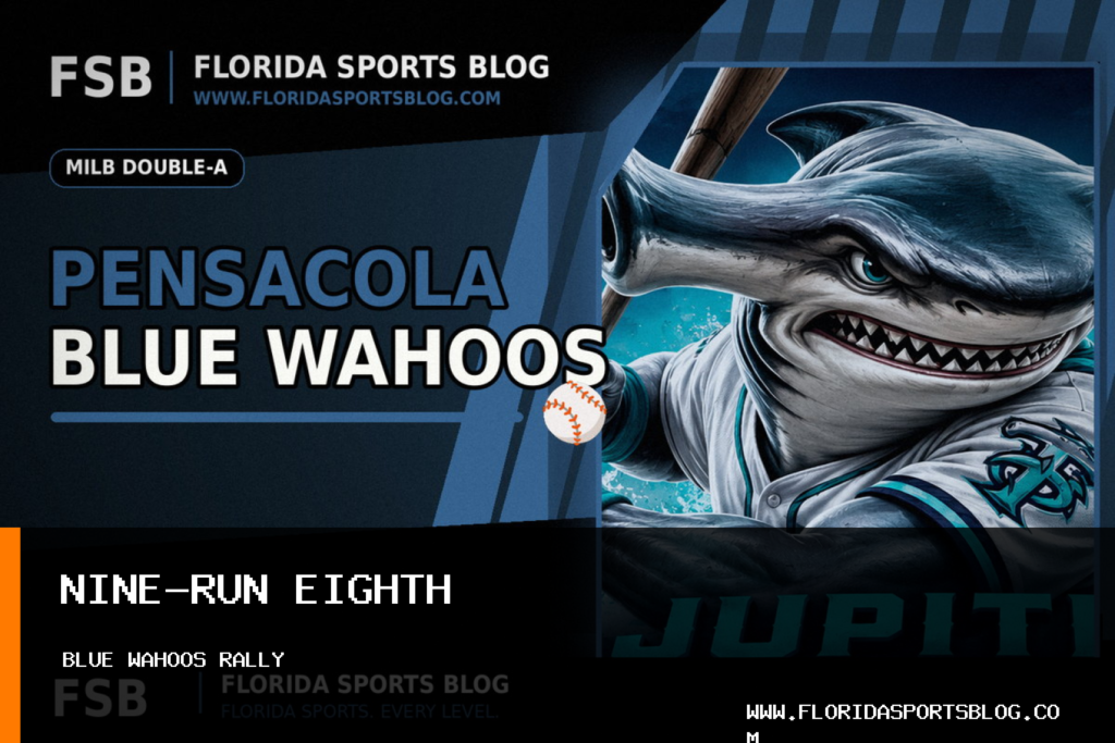 Pensacola Blue Wahoos Ride Max Williams Homer and Nine-Run Eighth Past Biloxi Shuckers featured image