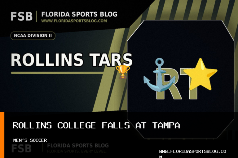 Rollins College men's soccer drops 2-0 decision at Tampa in first road game featured image