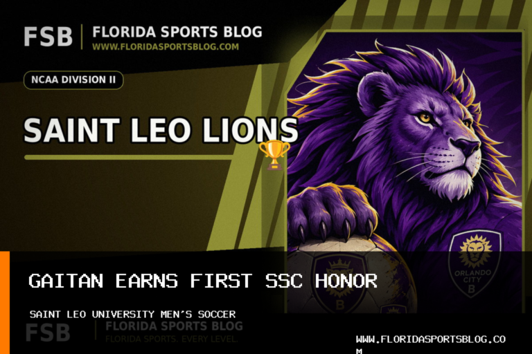 Saint Leo University Lions men's soccer junior Luis Gaitan earns first Sunshine State Conference Offensive Player of the Week honor featured image