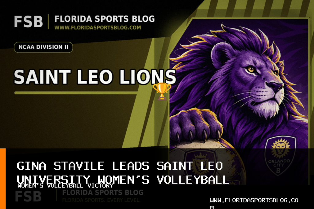 Saint Leo University Women's Volleyball Team Defeats Georgia College 3-1 as Gina Stavile Records 15 Kills featured image