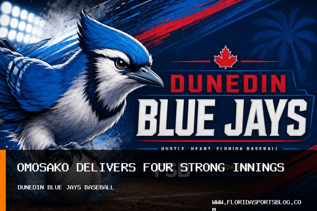Sann Omosako Delivers Four Strong Innings as Dunedin Blue Jays Lose 4-0 to Tampa Tarpons featured image