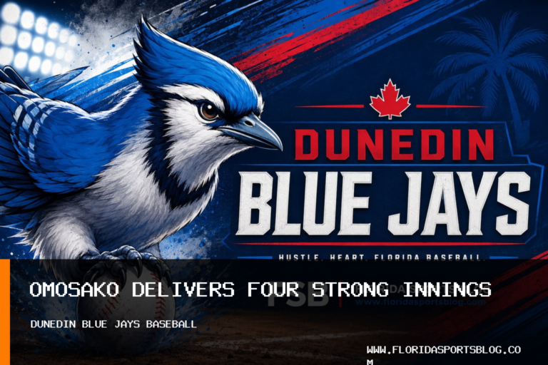 Sann Omosako Delivers Four Strong Innings as Dunedin Blue Jays Lose 4-0 to Tampa Tarpons featured image