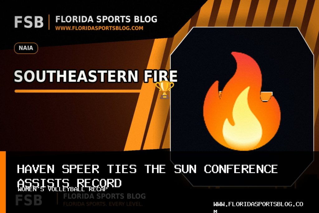 Southeastern University women's volleyball defeats New College of Florida Mighty Banyans behind Haven Speer's 60 assists featured image