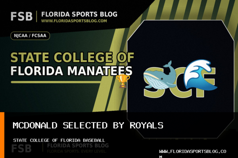 State College of Florida Men’s Baseball Pitcher Riley McDonald Selected by Kansas City Royals in 20th Round featured image