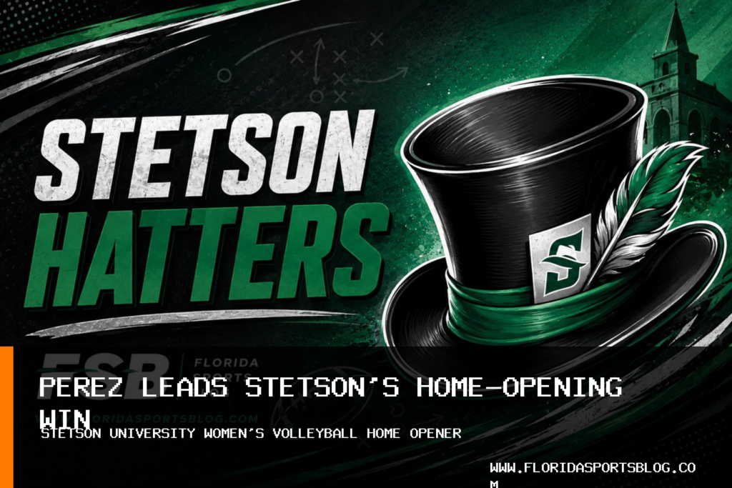 Stetson University women’s volleyball defeats Bethune-Cookman 3-1 behind Jannelize Perez’s 33 digs featured image