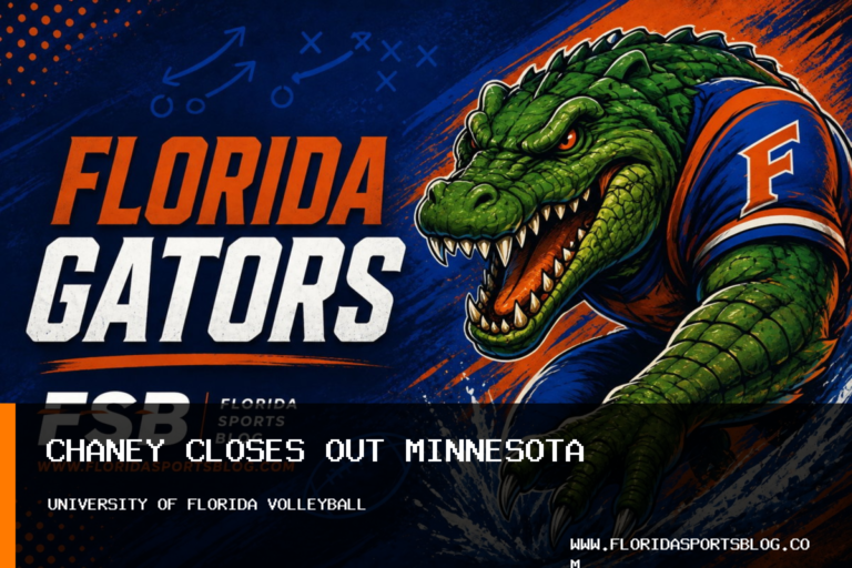University of Florida Volleyball Rally Behind Kamryn Chaney to Beat No. 11 Minnesota 3-1 featured image