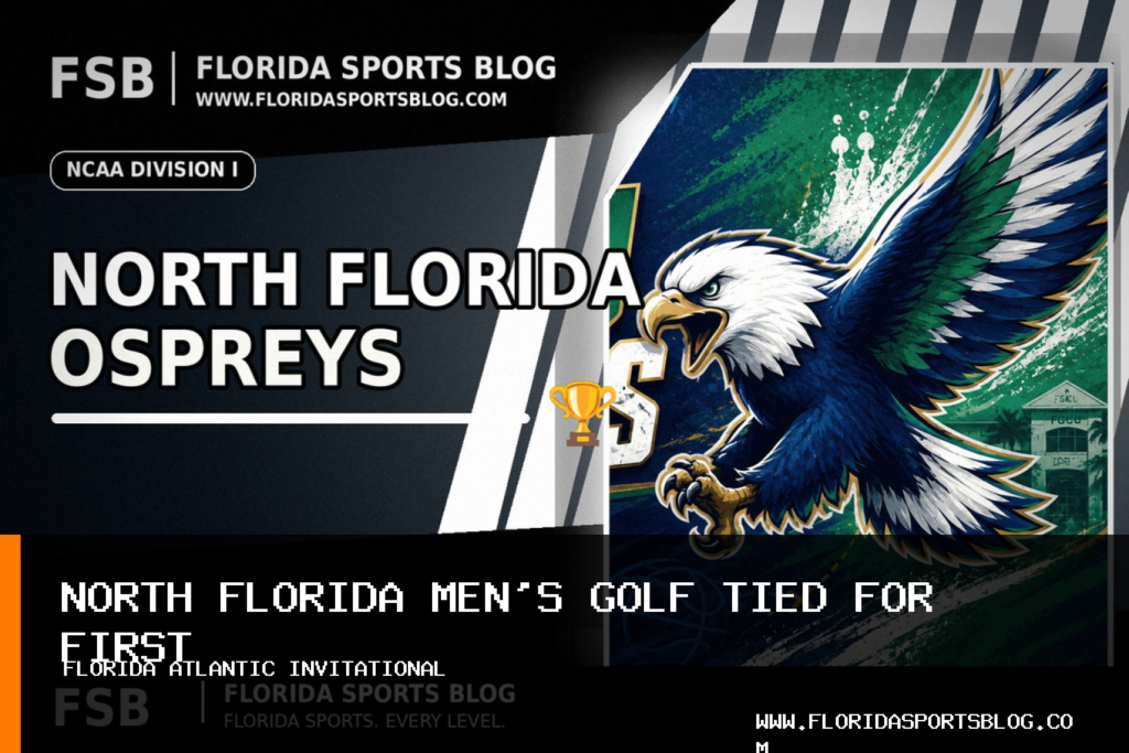 University of North Florida Men’s Golf Ties for First at Florida Atlantic Invitational After 36 Holes featured image
