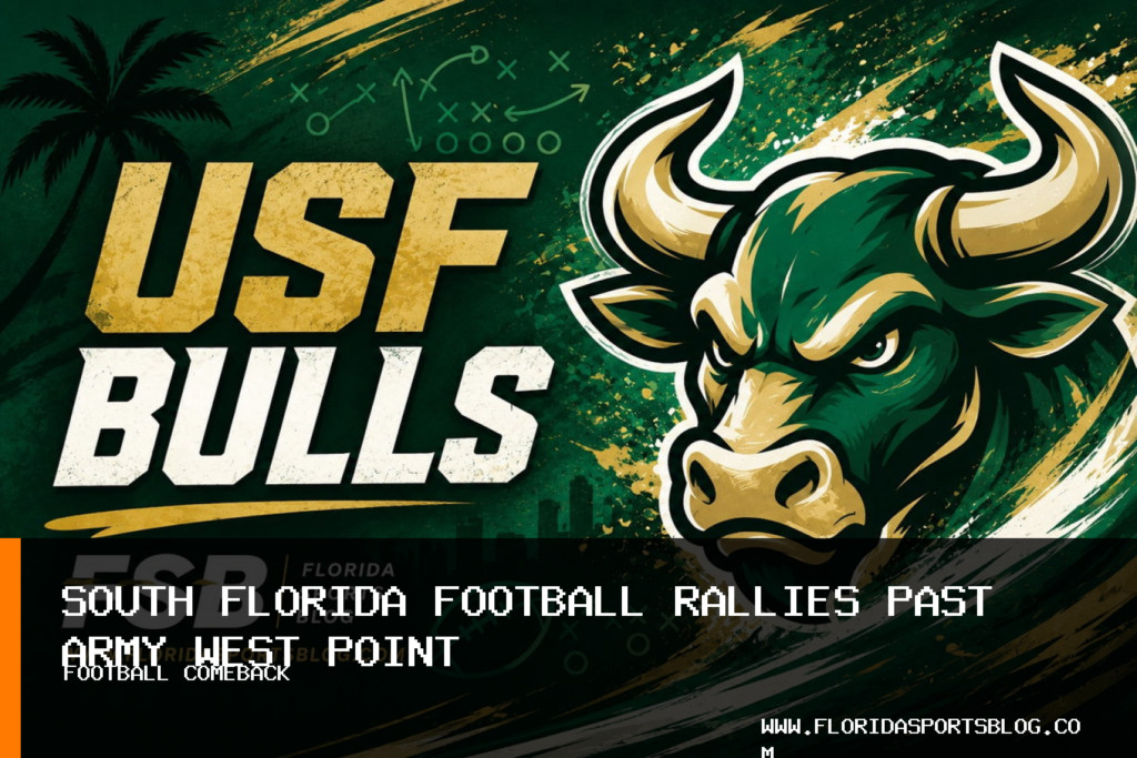 University of South Florida football rallies past Army West Point behind Michael Van Buren Jr.'s four touchdowns featured image