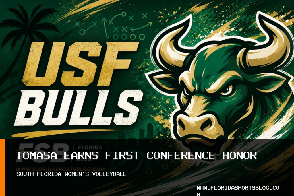 University of South Florida women's volleyball's Paula Tomasa earns first American Conference Freshman of the Week honor featured image