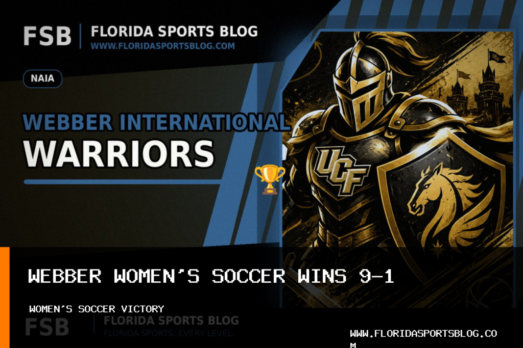 Webber International University women's soccer team scores five second-half goals in 9-1 win over Florida College featured image