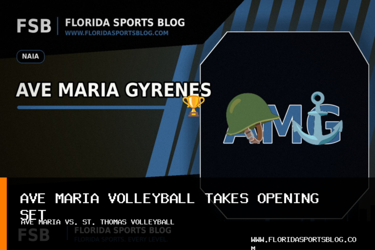 Ave Maria University Athletics Volleyball Falls to No. 22 St. Thomas in Four Sets featured image