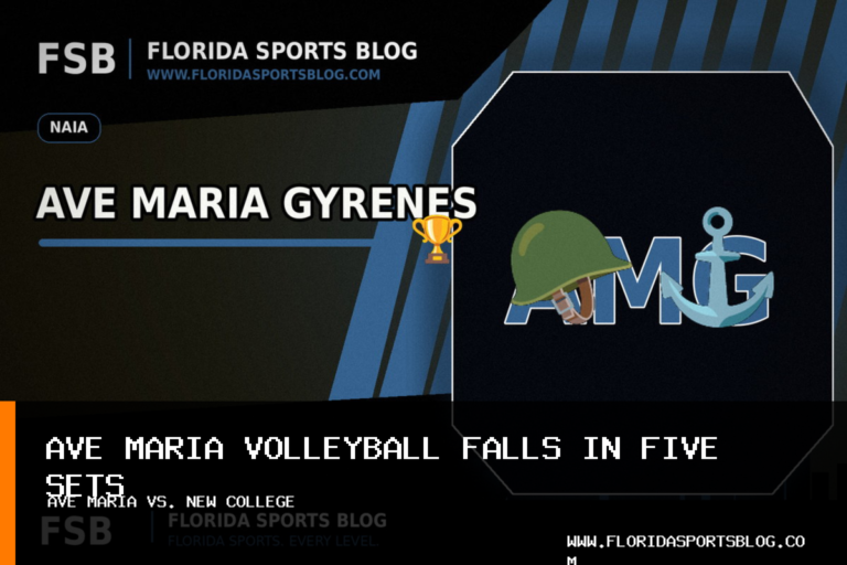 Ave Maria University Athletics Volleyball Falls to No. 23 New College of Florida After Taking 2-1 Lead featured image