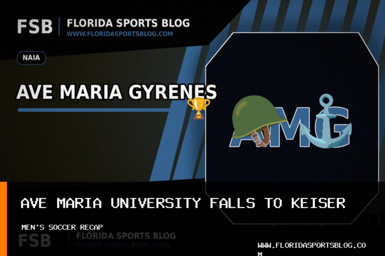Ave Maria University men's soccer team loses 5-1 to Keiser despite Mateo Rolon's late goal featured image