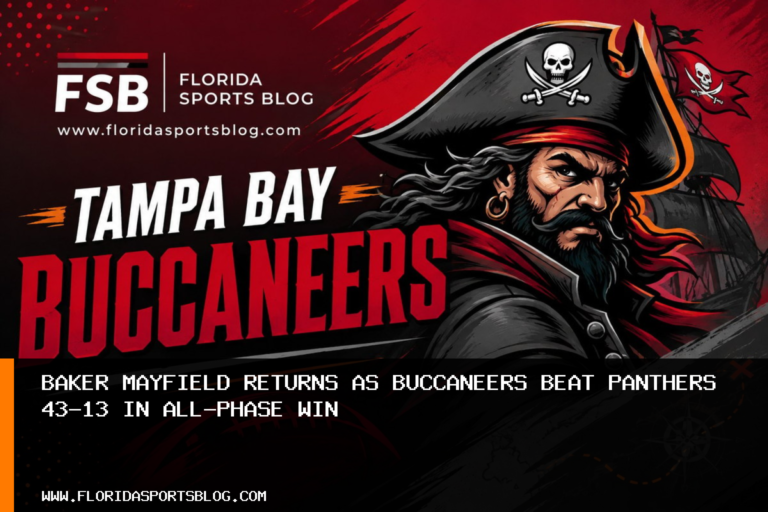 Baker Mayfield returns as Buccaneers beat Panthers 43-13 in all-phase win featured image