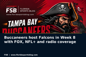Buccaneers host Falcons in Week 8 with FOX, NFL+ and radio coverage