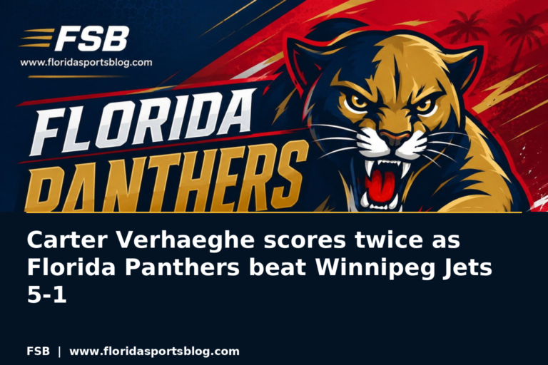 Carter Verhaeghe scores twice as Florida Panthers beat Winnipeg Jets 5-1 featured image