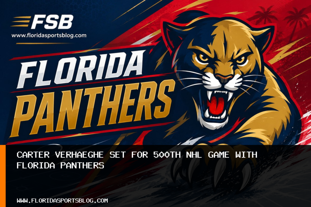Carter Verhaeghe set for 500th NHL game with Florida Panthers featured image
