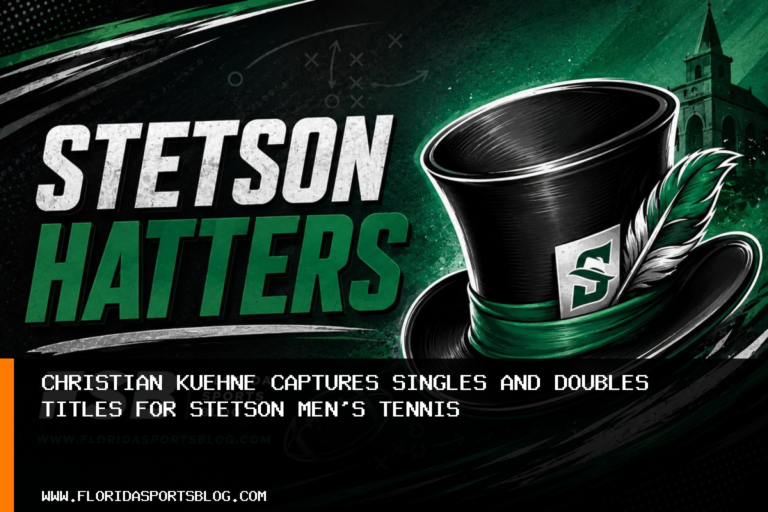 Christian Kuehne captures singles and doubles titles for Stetson men's tennis featured image