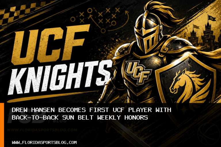 Drew Hansen becomes first UCF player with back-to-back Sun Belt weekly honors featured image