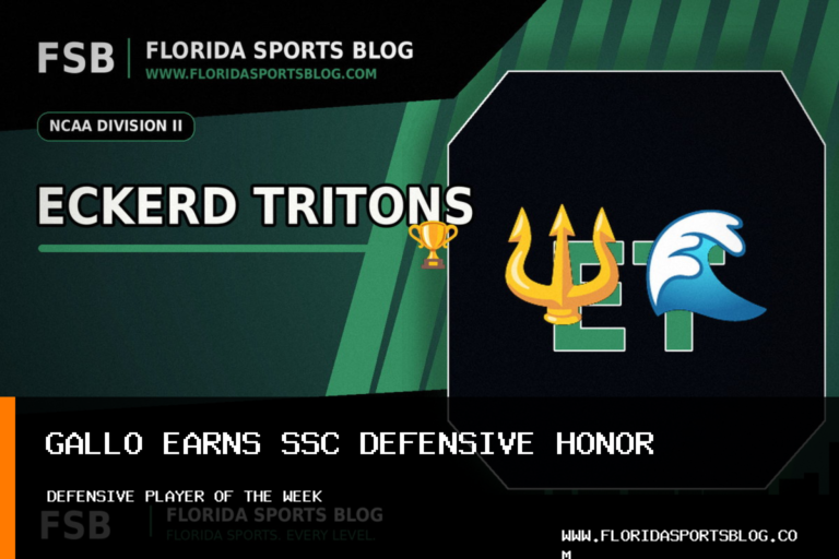 Eckerd College women's soccer defender Jasmine Gallo earns Sunshine State Conference weekly honor featured image