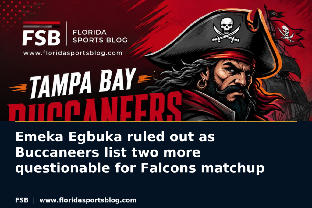 Emeka Egbuka ruled out as Buccaneers list two more questionable for Falcons matchup featured image