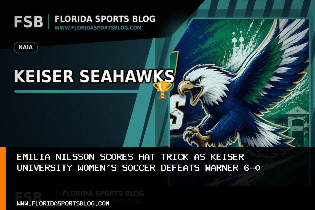 Emilia Nilsson Scores Hat Trick as Keiser University Women’s Soccer Defeats Warner 6-0 featured image