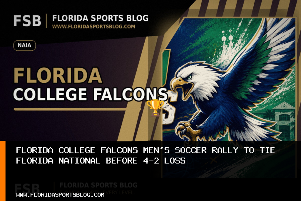 Florida College Falcons Men’s Soccer Rally to Tie Florida National Before 4-2 Loss featured image