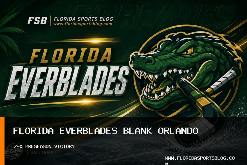 Florida Everblades open 2026-27 campaign with 7-0 preseason win over Orlando Solar Bears featured image