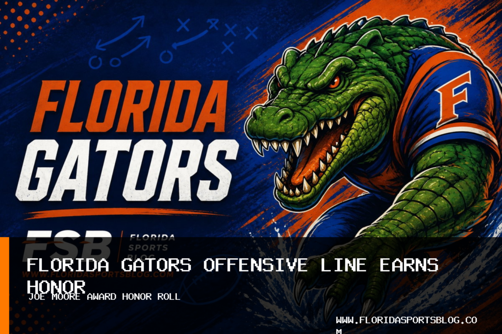 Florida Gators Football Offensive Line Named to 2025 Joe Moore Award Midseason Honor Roll featured image