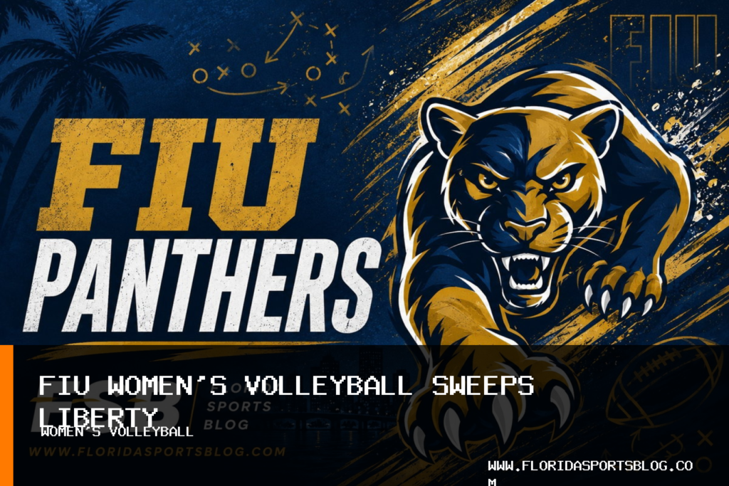 Florida International University Athletics women's volleyball sweeps Liberty behind Jillian Huckabey's nine kills featured image