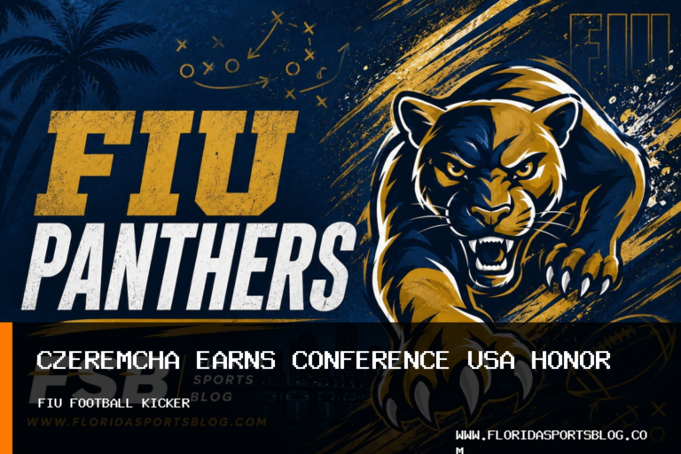 Florida International University men's football kicker Robert Czeremcha earns Conference USA honor after five-field-goal game featured image