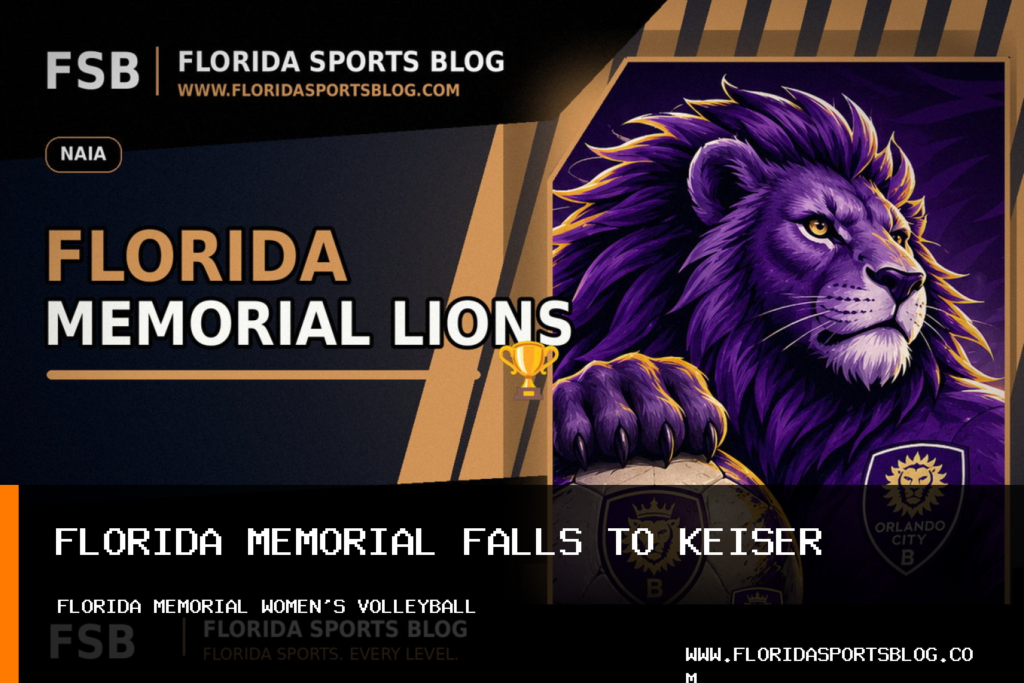 Florida Memorial University women's volleyball and L'fe Roberts fall to Keiser in three sets featured image