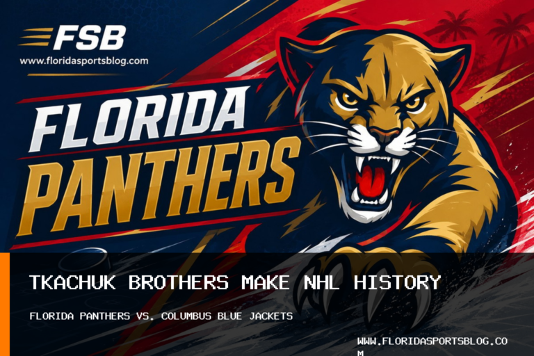 Florida Panthers' Brady Tkachuk Scores Natural Hat Trick in 7-3 Win Over Columbus Blue Jackets featured image