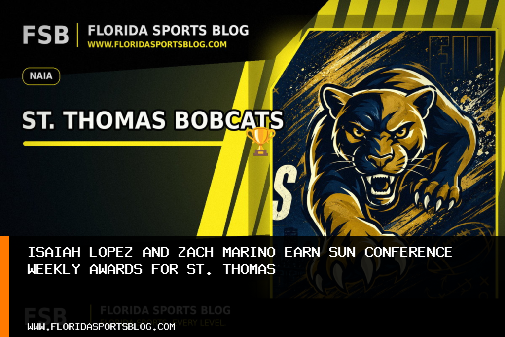 Isaiah Lopez and Zach Marino earn Sun Conference weekly awards for St. Thomas featured image