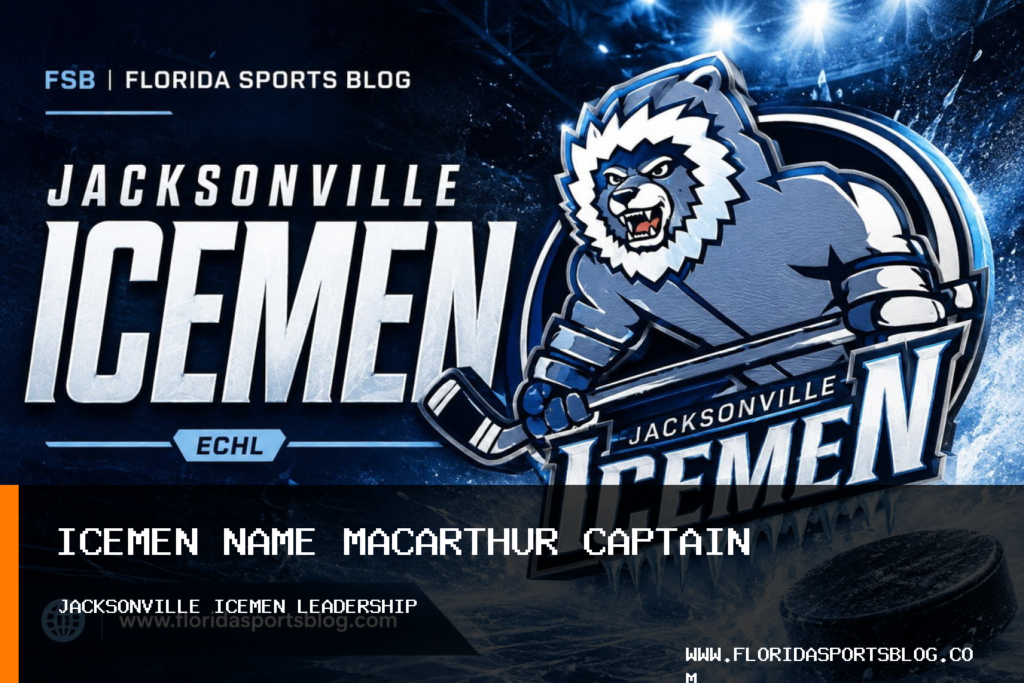 Jacksonville Icemen Name Bennett MacArthur Captain for 2026-27 ECHL Hockey Season featured image