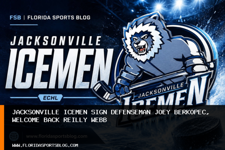 Jacksonville Icemen Sign Defenseman Joey Berkopec, Welcome Back Reilly Webb featured image