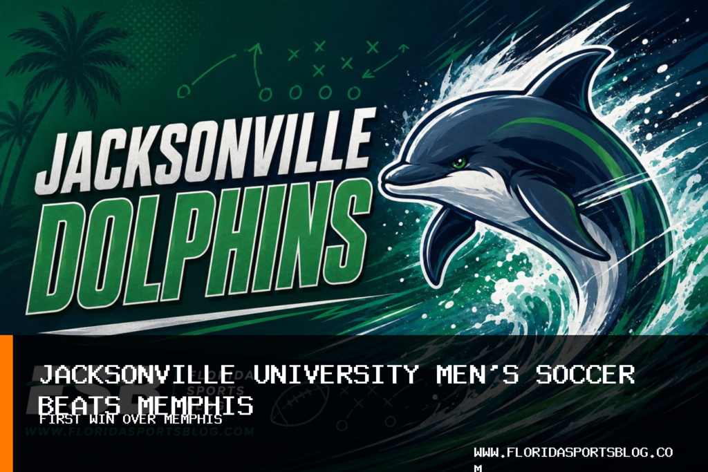 Jacksonville University men's soccer earns first win over Memphis behind Romain Spailier's 33-second goal featured image