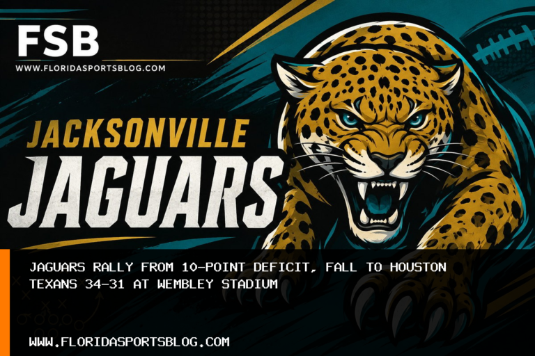 Jaguars Rally From 10-Point Deficit, Fall to Houston Texans 34-31 at Wembley Stadium featured image