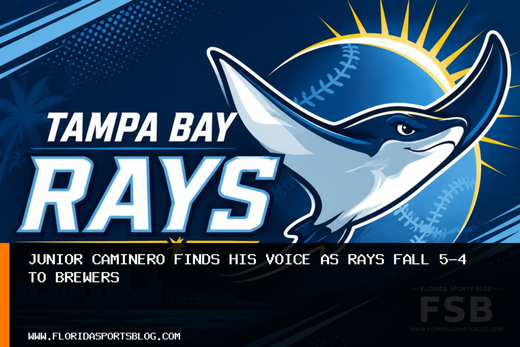 Junior Caminero finds his voice as Rays fall 5-4 to Brewers featured image