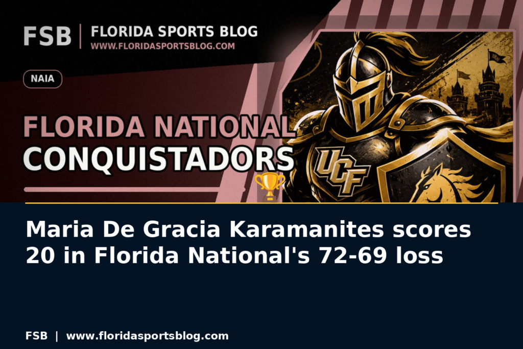 Maria De Gracia Karamanites scores 20 in Florida National's 72-69 loss featured image