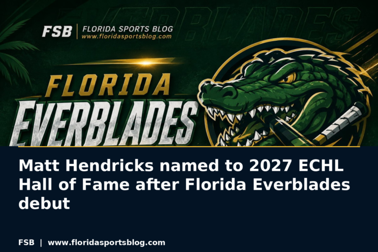 Matt Hendricks named to 2027 ECHL Hall of Fame after Florida Everblades debut featured image