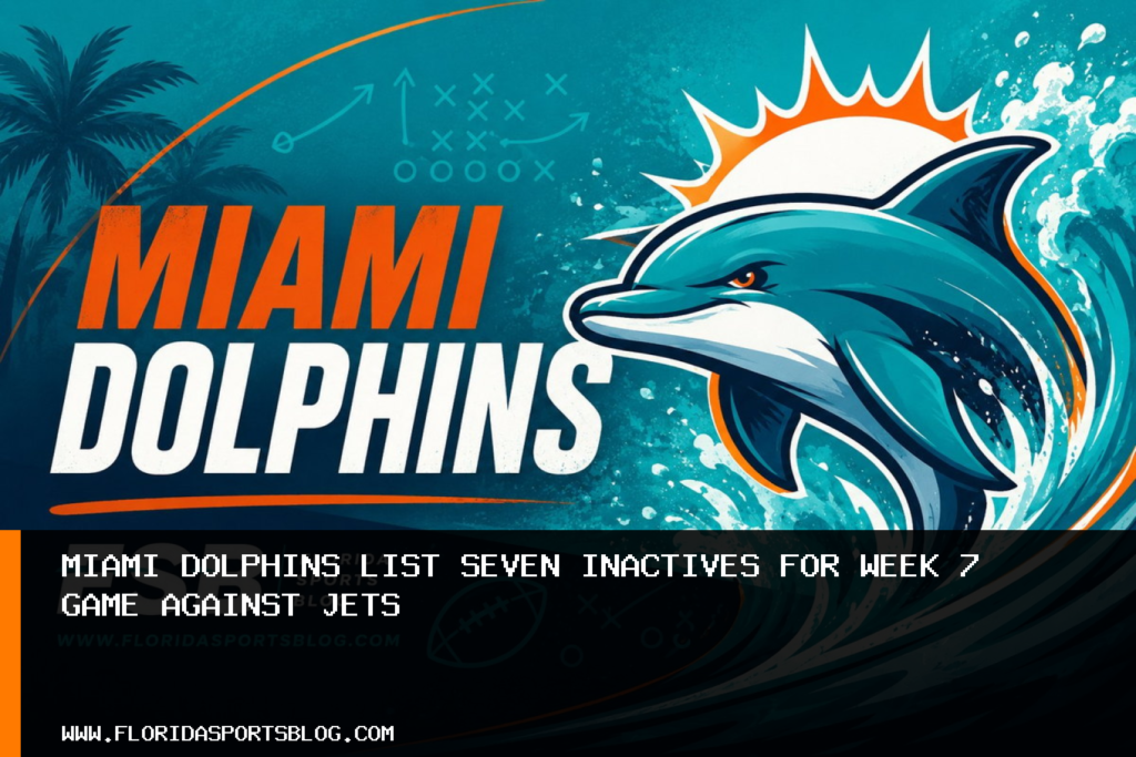 Miami Dolphins list seven inactives for Week 7 game against Jets featured image