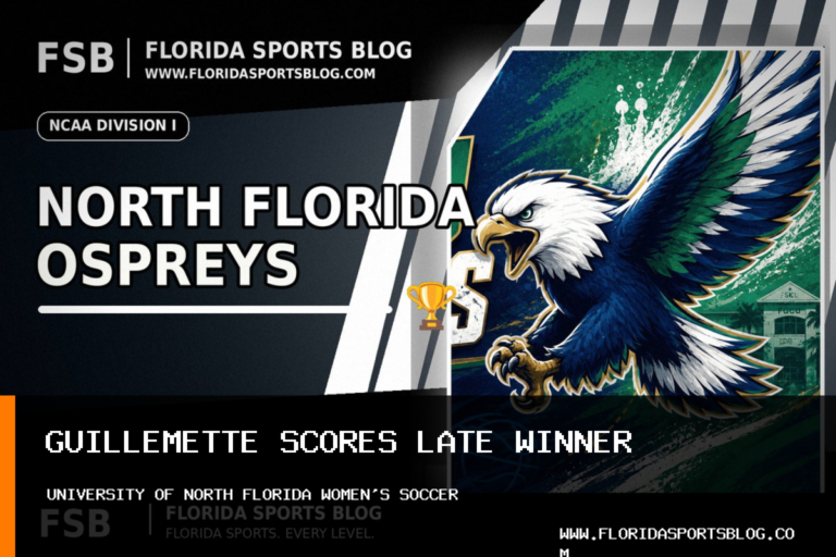 Morgan Guillemette Lifts University of North Florida Women's Soccer Past West Florida in 86th Minute featured image