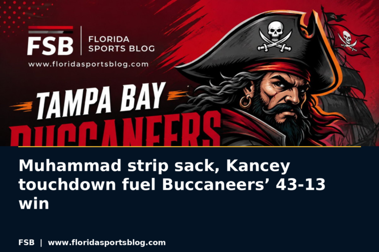 Muhammad strip sack, Kancey touchdown fuel Buccaneers’ 43-13 win featured image