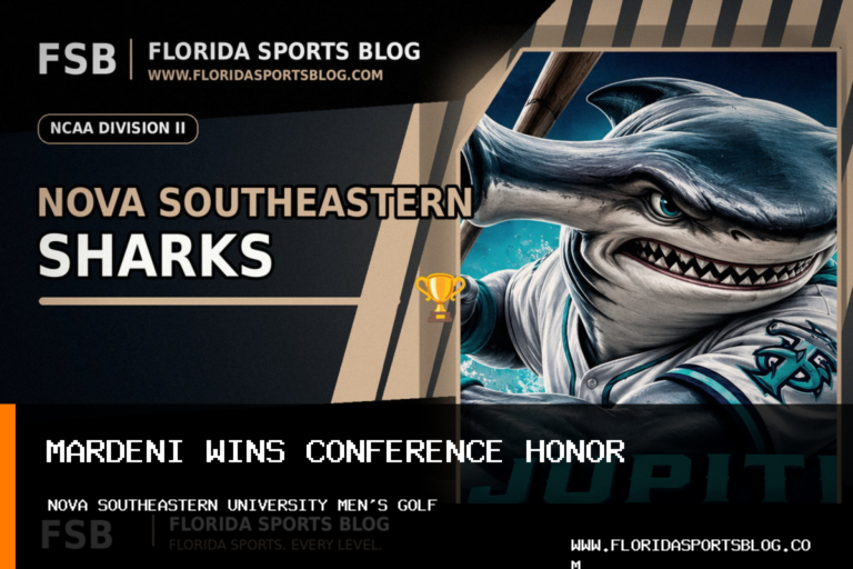 Nova Southeastern University men's golf junior Elias Mardeni wins Copperhead title, earns Sunshine State Conference honor featured image