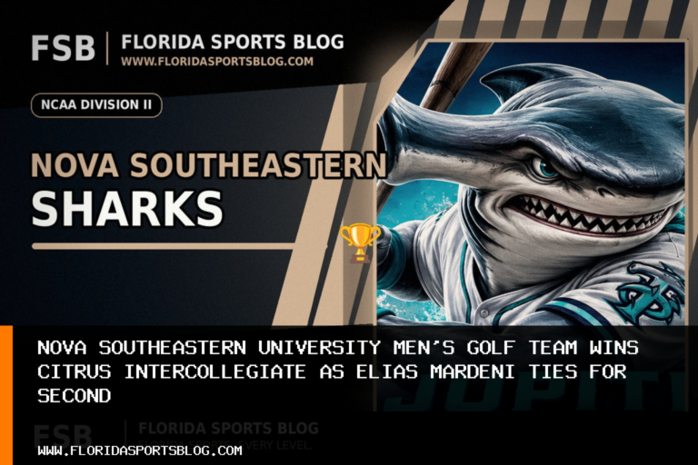 Nova Southeastern University Men's Golf Team Wins Citrus Intercollegiate as Elias Mardeni Ties for Second featured image