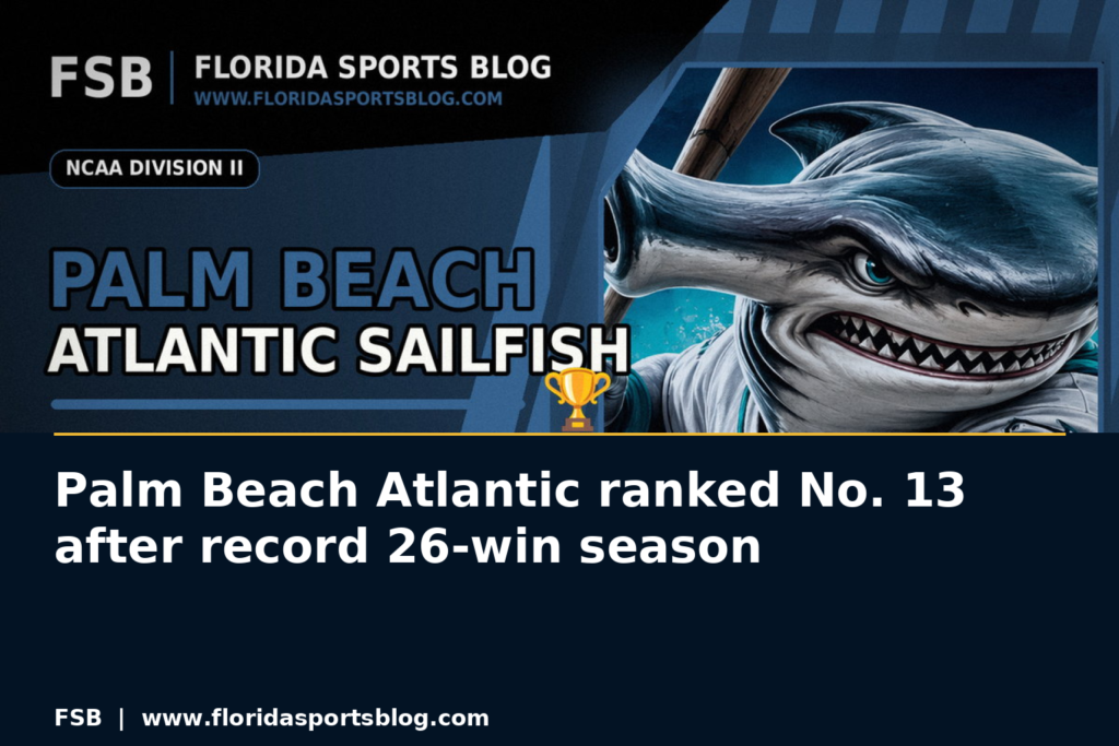 Palm Beach Atlantic ranked No. 13 after record 26-win season featured image